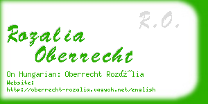 rozalia oberrecht business card